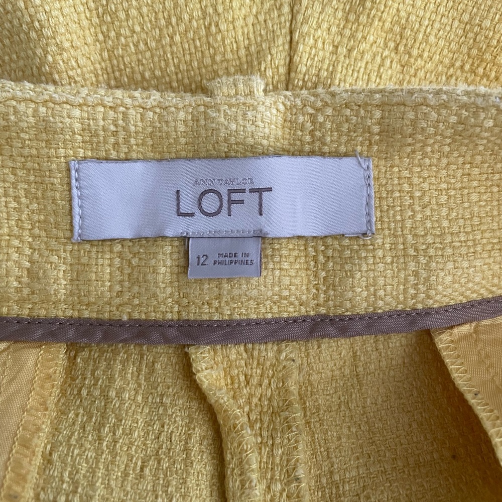 Ann Taylor Loft Yellow Shorts Size 12 - Picture 5 of 6